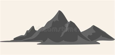 Mountains Vectormountain Range Silhouette Isolated Vector Illustration