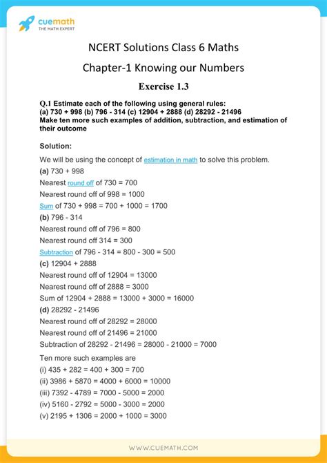 Ncert Solutions Class 6 Maths Chapter 1 Knowing Our Numbers Download