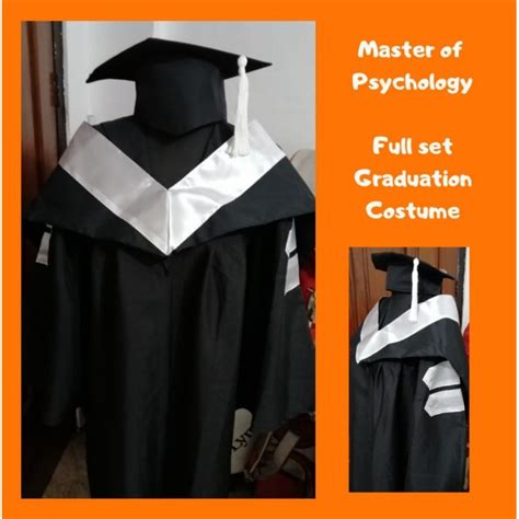 Unisex Master Of Psychology Academic Graduation Toga Gown Cap Hood And Tussel Shopee Philippines