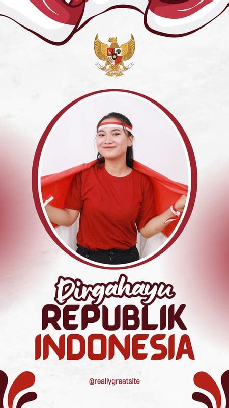 Halaman Gratis Desain Contoh Merah Putih Canva