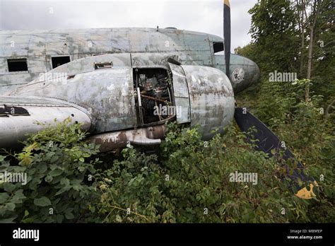 Shot down Douglas C-47b Dakota at abandoned military airfield of the ...