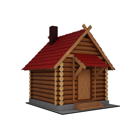 3d Log House Cartoon 18800254 Png
