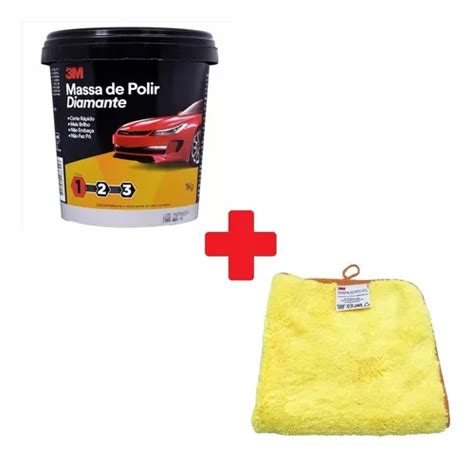 Kit Massa De Polir Base Agua Pano Micro Fibra X M