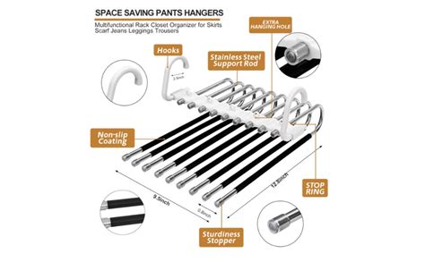 Trrcylp Pants Rack Pack Pants Hangers Space Saving Layer