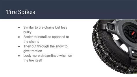 Different Tire Traction Devices Ppt