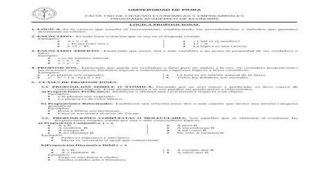 Capítulo I Lógica Proposicional Pdf Document