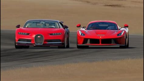 Bugatti Chiron Vs Ferrari Laferrari At Chuckwalla Valley Raceway