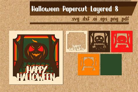 Halloween Papercut Layered Graphic By Assalwaassalwa Creative Fabrica