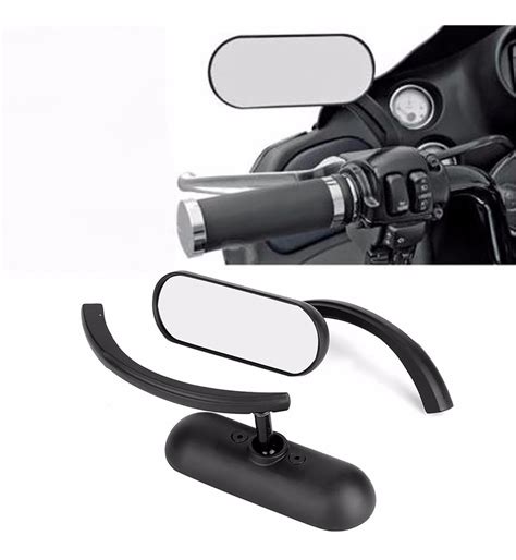 X Espejo Retrovisor Moto Negro Mini Oval Para Honda Shadow Cuotas