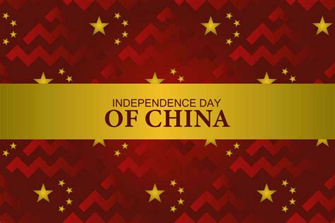 China Happy National Day Greeting Card Banner Vector Illustration