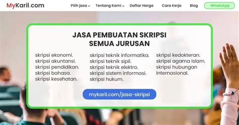 Joki Skripsi Terpercaya Per Bab Full Bab Semua Jurusan