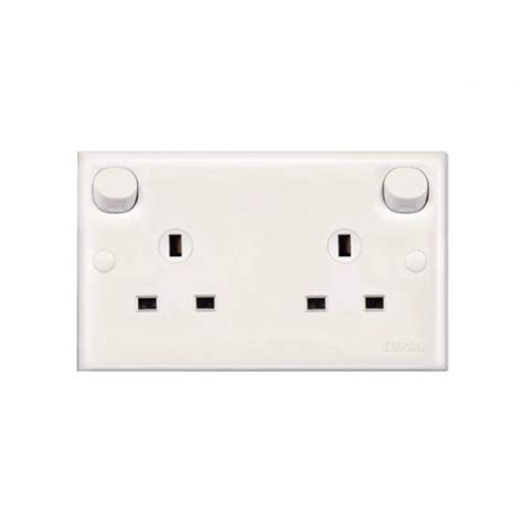 Clipsal 2 Gang Switch Socket 13a E25r