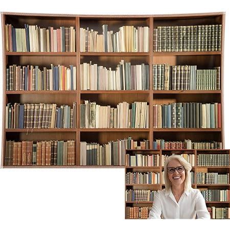 Amazon Lywygg X Ft Bookshelf Backdrop Bookcase Backdrops Library