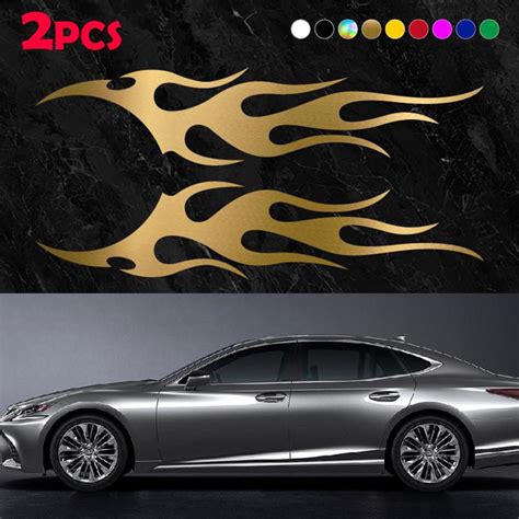 2PCClassic Flame Styling Racing Flame Graphic Car Stickers FlamesCar ...