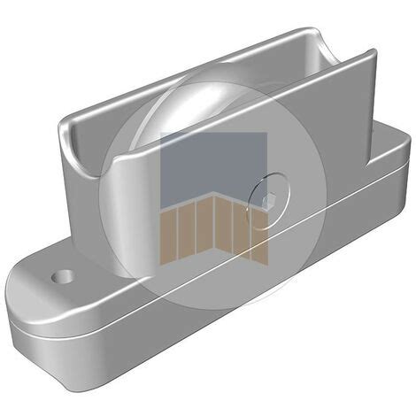 Galet en Inox gorge U sur chape Zamak encastrée anti pincement Acier