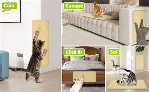 GBLAVM Tapis Griffoir Pour Chat Sisal Gratter Griffoirs 60x30cm Chats