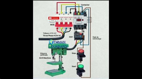 électricité Industrielle Moteur Asynchrone Triphasé Démarrage Direct 1 Sens De Rotation Youtube