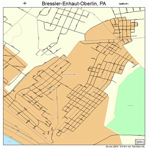 Bressler Enhaut Oberlin Pennsylvania Street Map