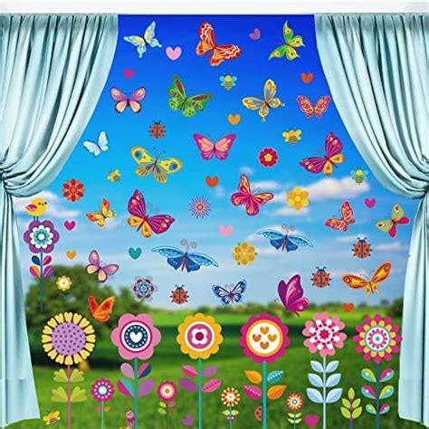 Amazon Lucleag Spring Window Clings 147 PCS Assorted Colorful