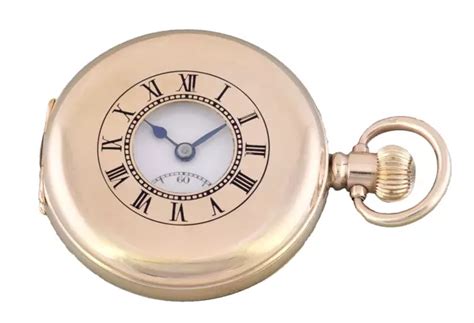 Antique Rolex Gold Demi Half Hunter Pocket Watch 15 Jewels 1930 £