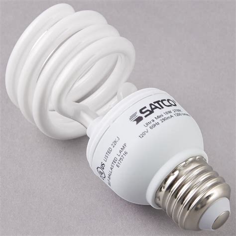 Satco S Watt Watt Equivalent Warm White Mini Spiral Compact