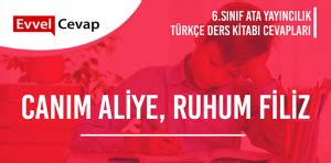 Canım Aliye Ruhum Filiz Metni Etkinlik Cevapları 6 Sınıf Türkçe