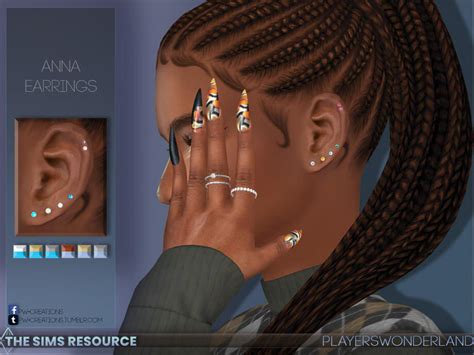 The Sims Anna Earrings L By Playerswonderland The Sims Book