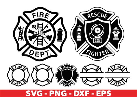 Fire Department Svg Firefighter Svg Fire Department Clipart Cut Files