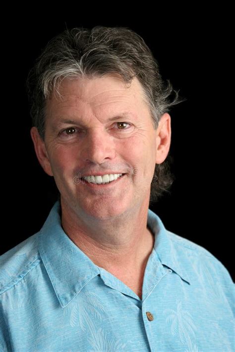 Mature Man On Black Great Smile Stock Photo Image Of Casual Life
