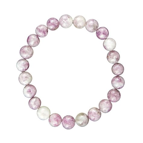 Bracelet Tourmaline Rose Pierres Boules Mm France Min Raux