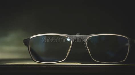 Eyeglasses On A Laptop In The Night Stock Photo Image Of Computer