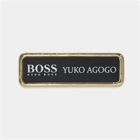 Name Badge Holder Gold Medium Laser Engraving Parts And Accessories