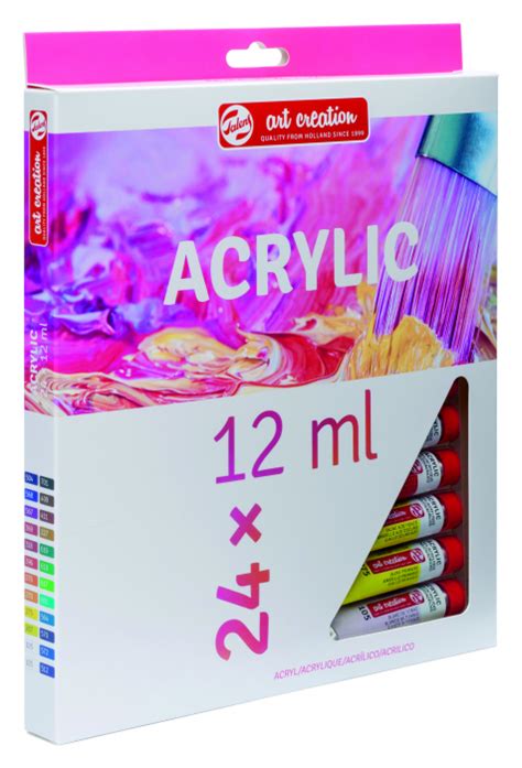 Acrylic colors in tubes for students & artists-Set of 24