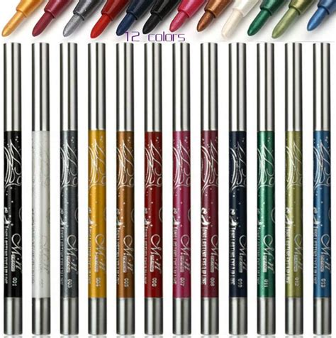 Kaiqikaixi Waterproof Eyeliner 12 Color Eyeliner Eye Shadow Pencil Eyebrow