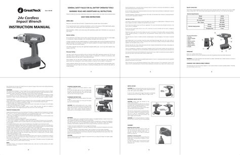 Tool Shop Impact Wrench Instruction Manual