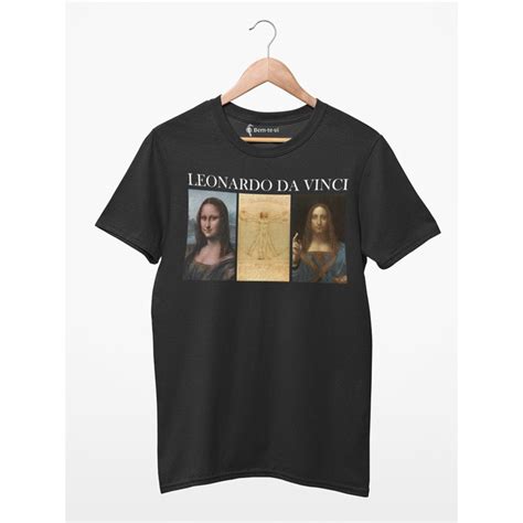 Camiseta Leonardo Da Vinci 100 AlgodÃo Unissex Shopee Brasil