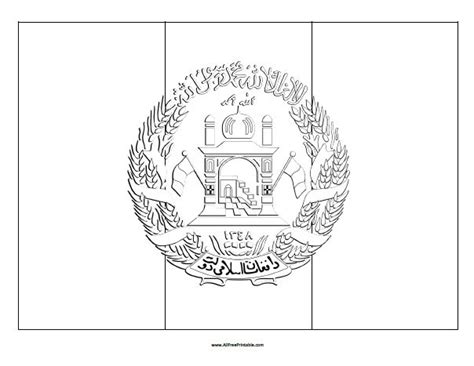 Afghanistan Flag Coloring Page – Free Printable