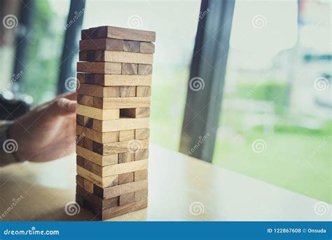 Wood Tower Puzzle Stock Photo Image Of Childhood Space 122867608