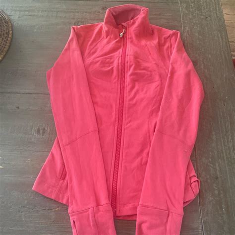 Hot Pink Zip Up Define Jacket Lululemon Pinkjacket Depop