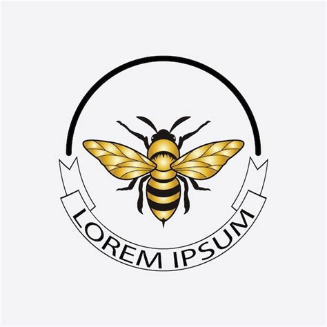 Abeja Logo Vector Ilustraci N Dise O Icono Logo Vector Premium