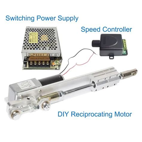 Small Diy Design Reciprocating Linear Actuator Kit With Switching Power Supplyandspeed Controller