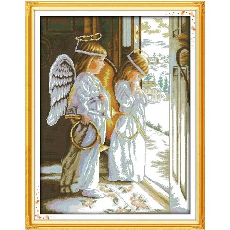 The Angels Baby Patterns Counted Cross Stitch 11ct 14ct Cross Stitch