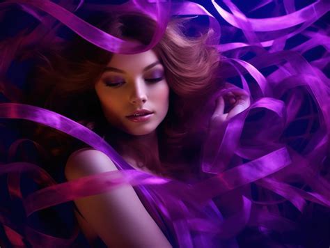 Premium Photo Stunning Women With Purple Light