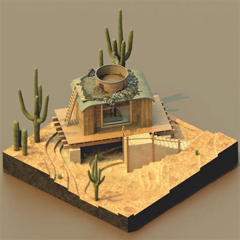 Desert Hut Isometric 3D Art Behance