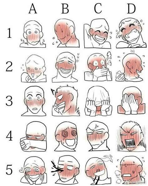 Referencias Para Dibujos Posiciones I Drawing Face Expressions