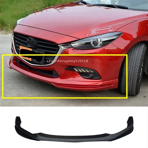 Front Bumper Lip Unpainted Urethane PU Fit For Mazda 3 AXELA 2017 In