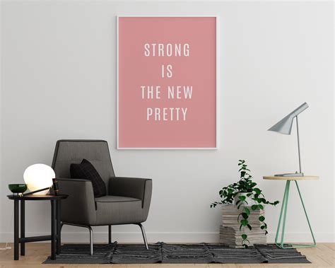 Strong Is The New Pretty Strong Women Print Empowering Art Etsy