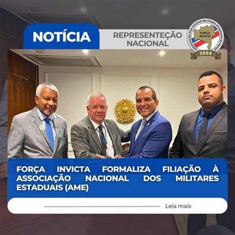 For A Invicta Formaliza Filia O Associa O Nacional Dos Militares