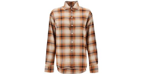 Polo Ralph Lauren Check Flannel Shirt In Brown Lyst