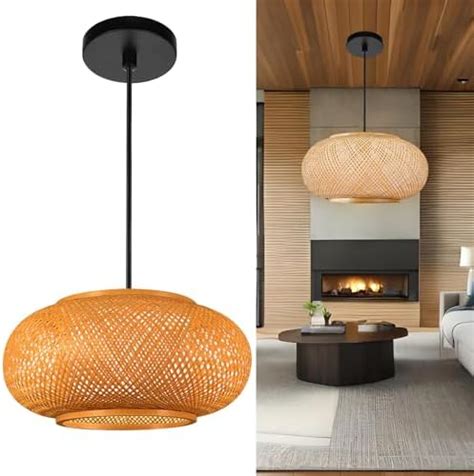 Gcq Lustre De Lanterna De Bambu Lustre Retr Estilo Japon S E